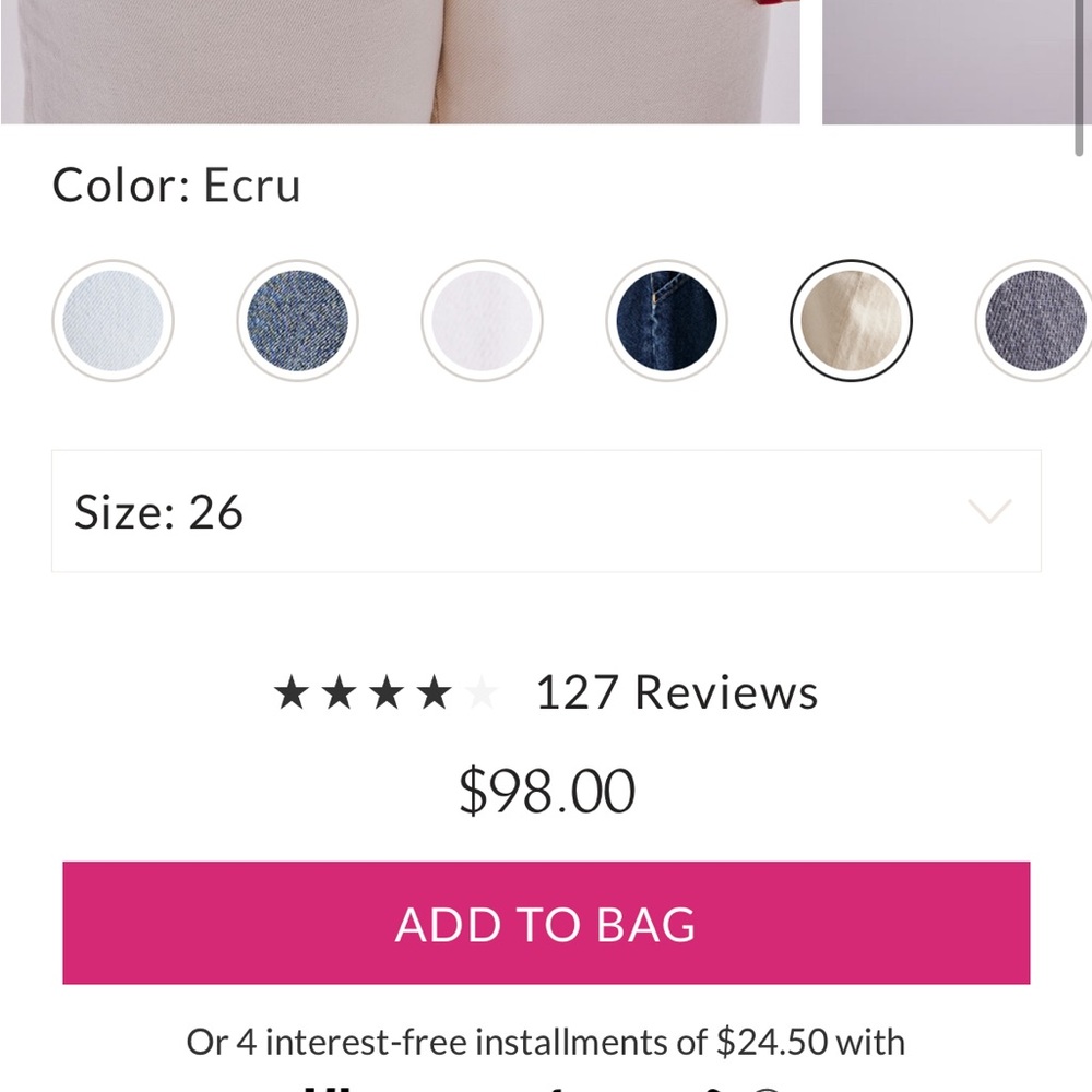 Free People We The Free Tinsley Baggy High-Rise Jeans-Ecru-NWT - Picture 7 of 11